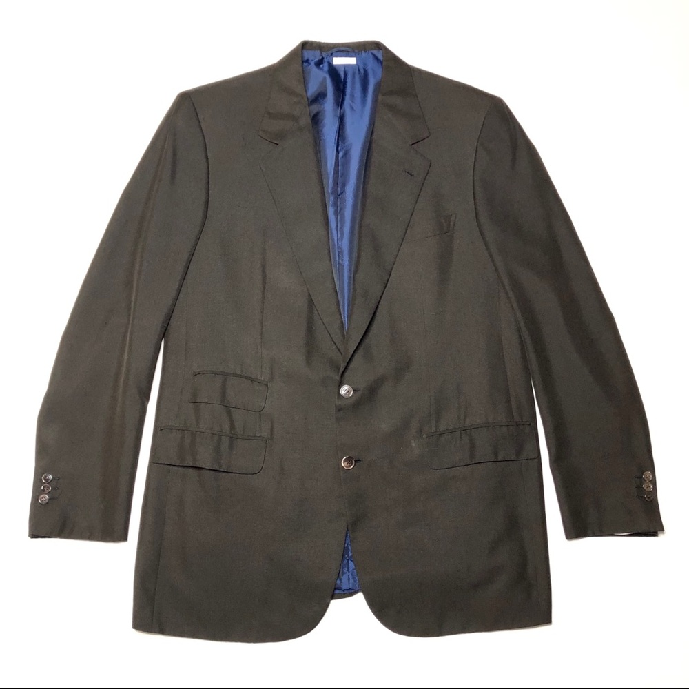 Brioni Brown 100% Silk Notched Lapel Blazer